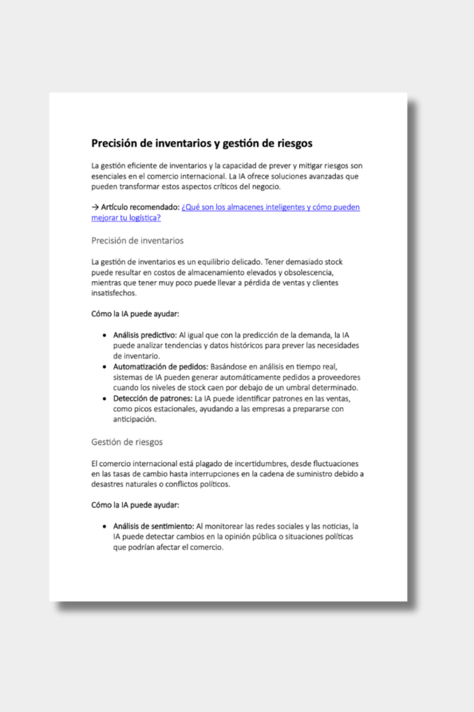 Guia: AI (Inteligencia Artificial) aplicada al Comercio Internacional + 50 prompts para ChatGPT - Imagen 5